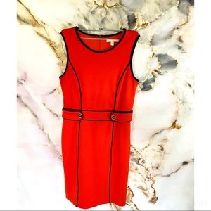 Banana Republic Orange and Black Dress Size 8